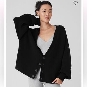 Alo Scholar Cardigan Black - Medium